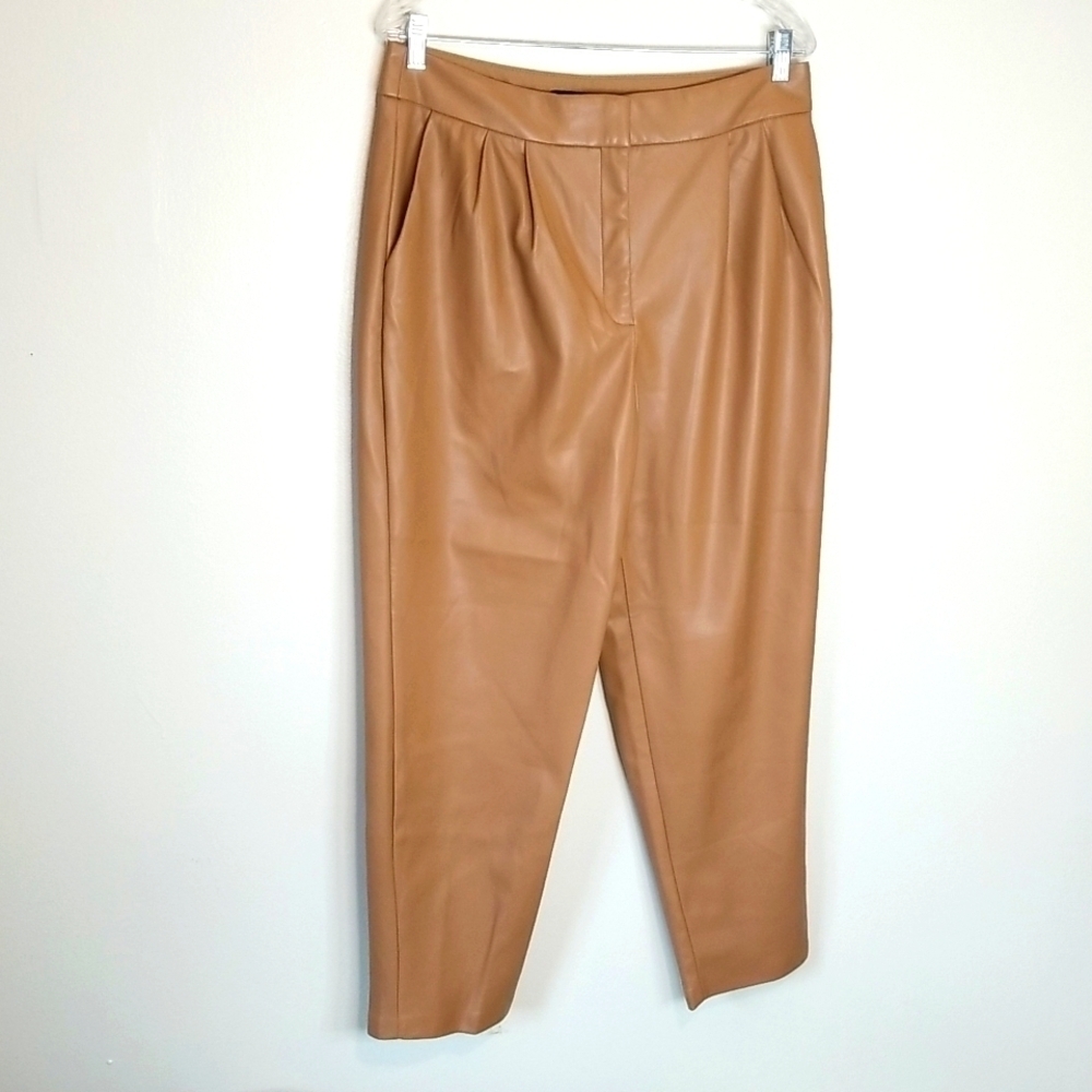 Express Cream Tan High Waisted Ankle Pants Size 12